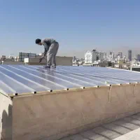 نصاب.پاسیو حیاط خلوت نورگیر سقف طلق روشنایی تعمیر