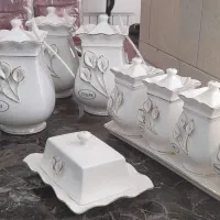 سرویس چینی گل برجسته دور طلایی مارک لایف اسمایل نو