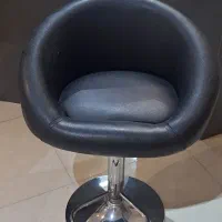 صندلی میز اپن مشکی، استیل.