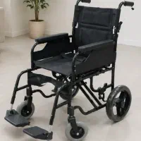 ویلچر چرخ سایز ۱۲ آلومینیومی مشکی رنگ اکبند