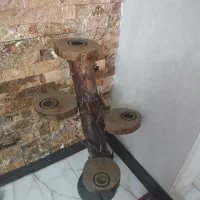 استند چوبی شمع و گل