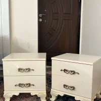پاتختی چوبی کرم روشن