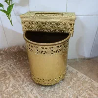 جای دستمال کاغذی به همراه سطل زباله