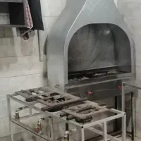 فروش منقل کباب و گاز سه شعله خوراک پزی