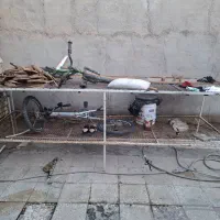 چهارپایه آهنی محکم سه متر طول در یکمتر عرض