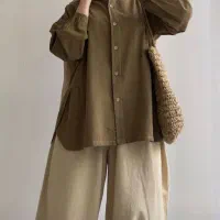 مانتوشومیزی الیاف طبیعی ومانتو پیراهنی بلند زرشکی