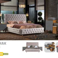 تخت و میز آرایش/ تخت خواب ۲ نفره/کد۸۱۲۴