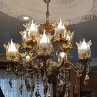 لوستر برنزی ده شاخه