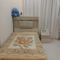 تختخواب ۱.۵ نفره مدرن و کاربردی و جای مخفی