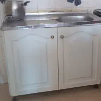 کابینت دو در با سینک و ابچکان فلزی