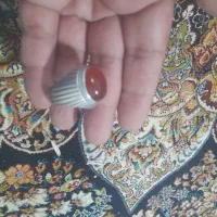 انگشتر عقیق دست ساز کار استادافضلی نگین اصل