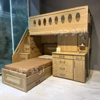 سرویس مجموعه تخت دوطبقه دو نفره نوجوان ۲ یک تک 90