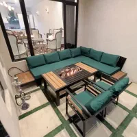 مبلمان مدل ال مبل باغی ویلایی کافه‌ ای میز آتش