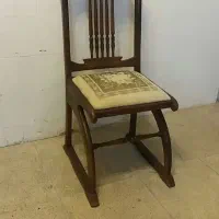 صندلی شطرنج چوب گردو انتیک قدیمی ۲ عدد