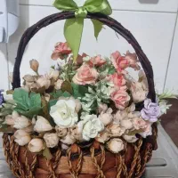 سبد گل مصنوعی قاب گل