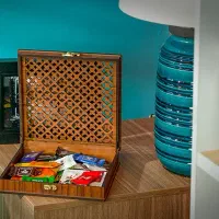جعبه چوبی پذیرایی تی بگ چوبی جعبه آجیل،دمنوش شکلات