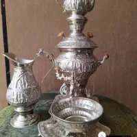 سماور قلمزنی روکش نقره