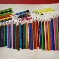 مدادرنگی کتابنقاشی پرگارتراش قلم چرتکه کره جامدادی