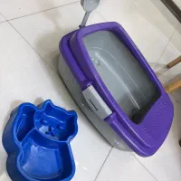 ظرف خاک و ظرف غذای گربه نو