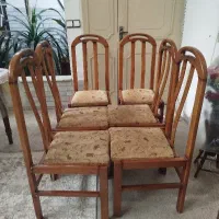 ۶ عدد صندلی درحد نو سالم روکش مبلی