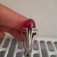 انگشتر نقره عقیق کار دست