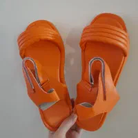 صندل تابستانی دخترانه زنانه نارنجی نو نو سایز ۳۸