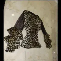 بلوز پلنگی سایز بزرگ تا سایز ۶۰ نو