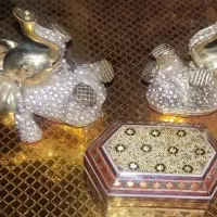 تعدادی دکوری قدیمی تسبیح نقره کوپ
