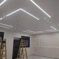کناف با مصالح و لاین نوری خطی