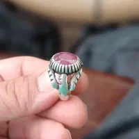 انگشتر نقره یاقوت