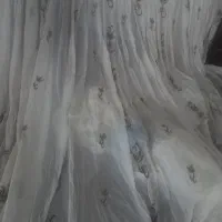 پرده حریر۱۶متر عرض و دوتا پرده تور برفی