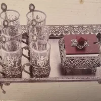 سینی،فنجان و قندان پیوتر