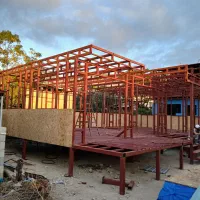 کلبه سوئیسی، سازه فلزی، پروفیل، شاستی نما، رابیتس