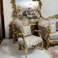 مبلمان استیل ورق طلا بانهارخوری(در حدبسیار آکبند)