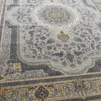 فرش طلایی طوسی جفت