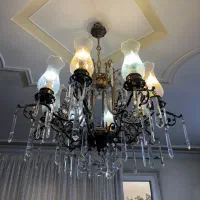لوستر ۸شاخه برنزی به همراه دیوارکوب
