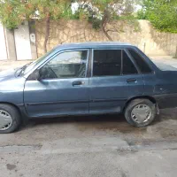 ماشین پراید رنگ آبی اطلسی