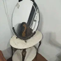 ایینه و شمعدان برنجی سنگی