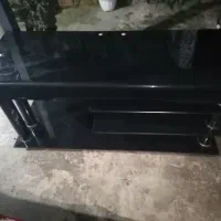 میز تلویزیون شیشه ای دودی