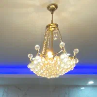 دوعدد لوستر کریستالی بسیار شیک