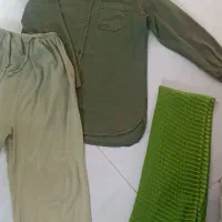 یک دست مانتو شلوار ست باشال مفت مفت