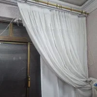 ۴ عدد پرده و زیر پرده ست سفید