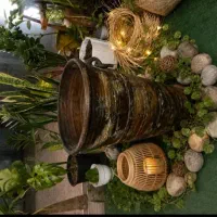 گلدان سفالی پتینه کاری