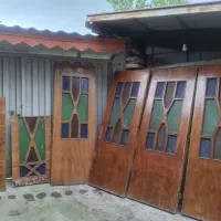 درب چوبی سنتی ۴ عدد با شیشه رنگی