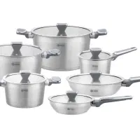 سرویس قابلمه ۱۲پارچه استیل MGS