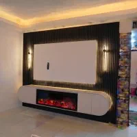 اجرای تی وی وال کابینت کمد ترموال ماربل دیوار پوش