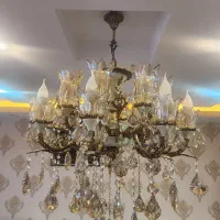 لوستر برنزی ریختگی ۱۶ شعله نو
