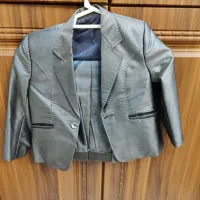 کت شلوار بچگانه نقره‌ای/طوسی