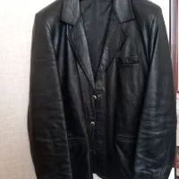 کت چرم طبیعی مردانه مشکی سایز xl
