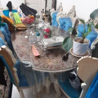 میز نهار خوری ۶ نفره چوبی در حد نو